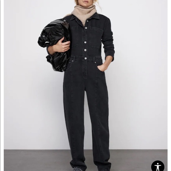 Zara Pants & Jumpsuits Zara Denim Jumpsuit Poshmark